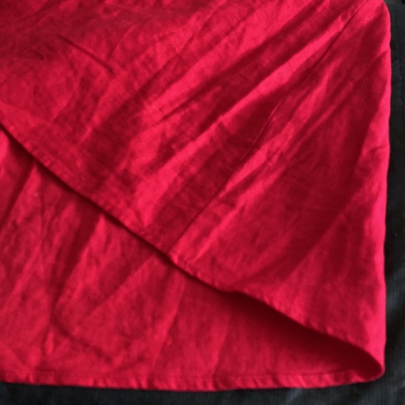 Potter’s Pot LA boutique Linen blend on/off shoulder faux button front tie belt - Picture 7 of 10